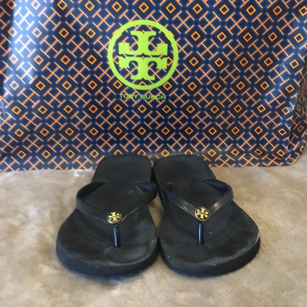Authentic Tory Burch black Flip Flops